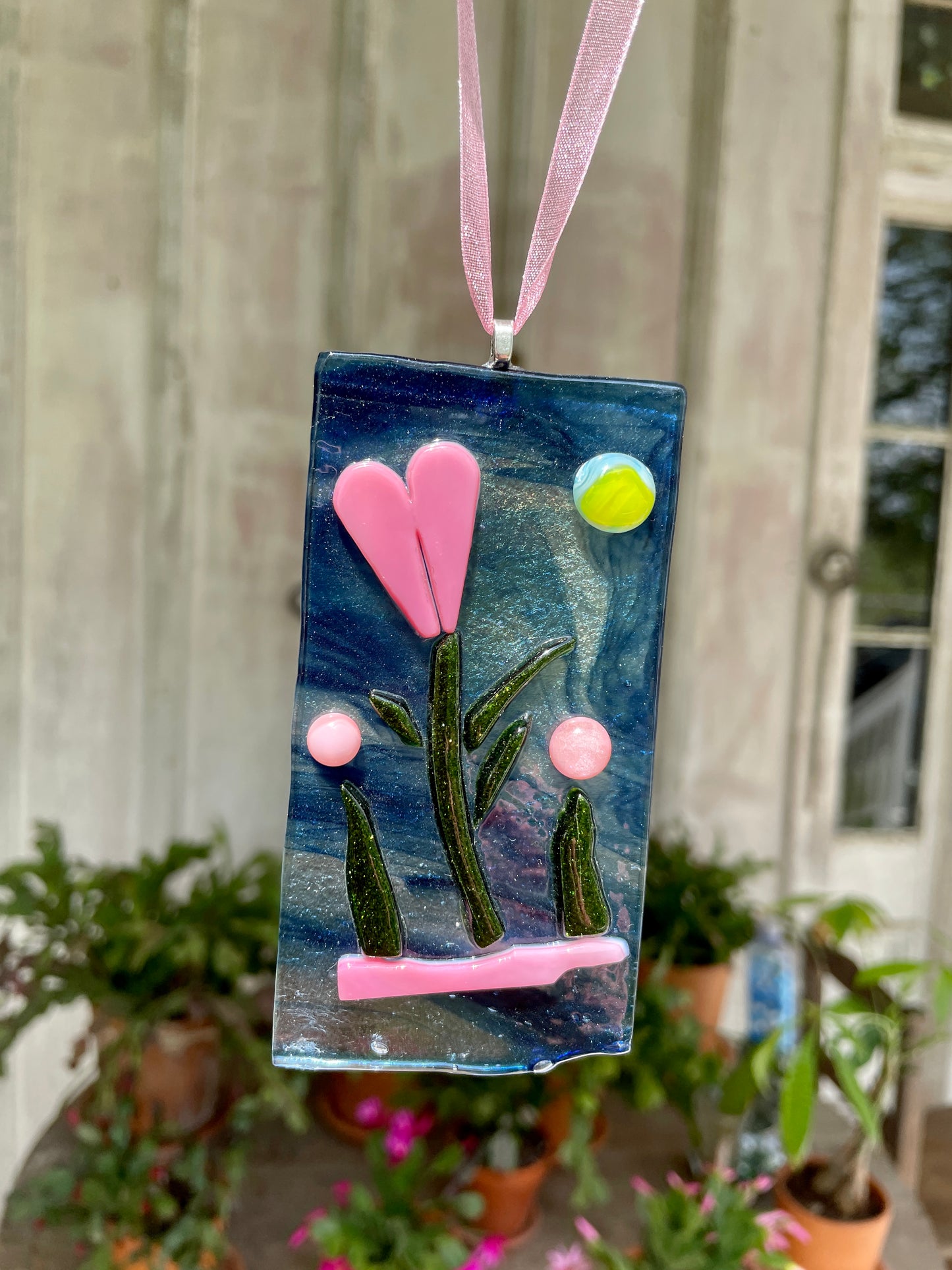 Heart Flower Sun Catcher