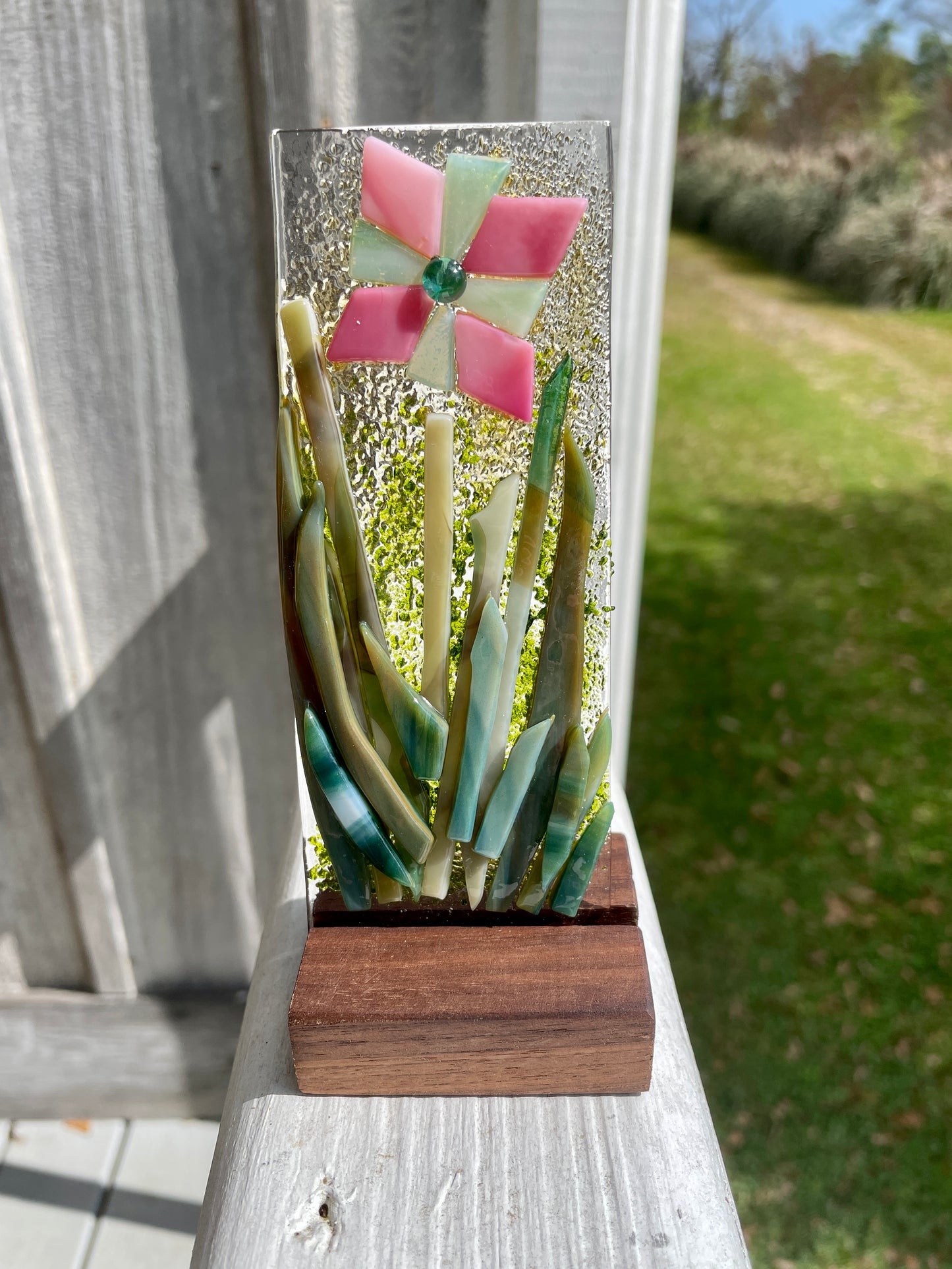 Pink and Green Flower